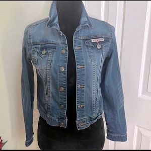 Hudson Distressed Denim Jacket Yaki large